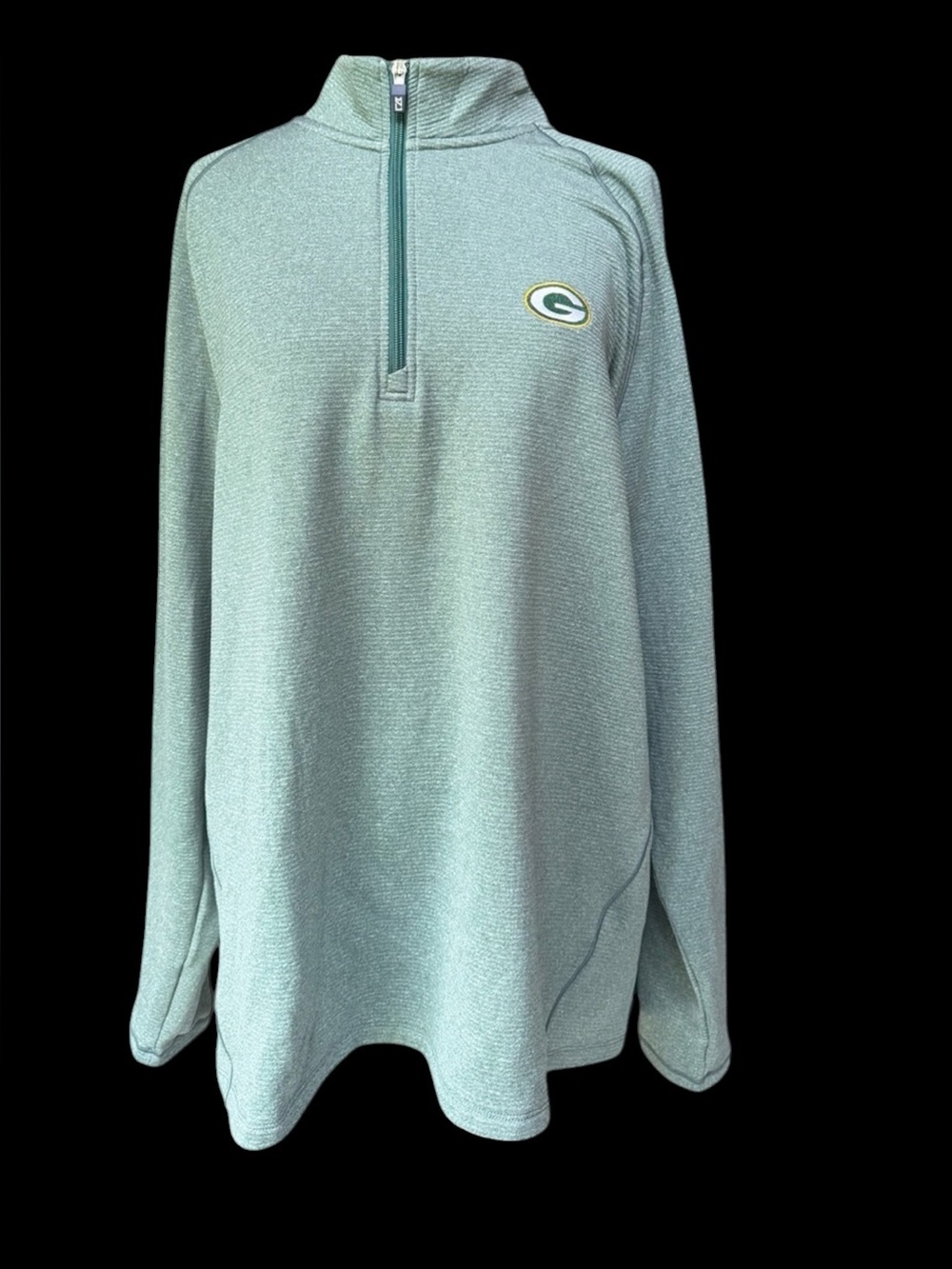 NWOT Cutter & Buck Green Bay Packers Adapt Eco Knit Recycled Quarter-Zip Pullove